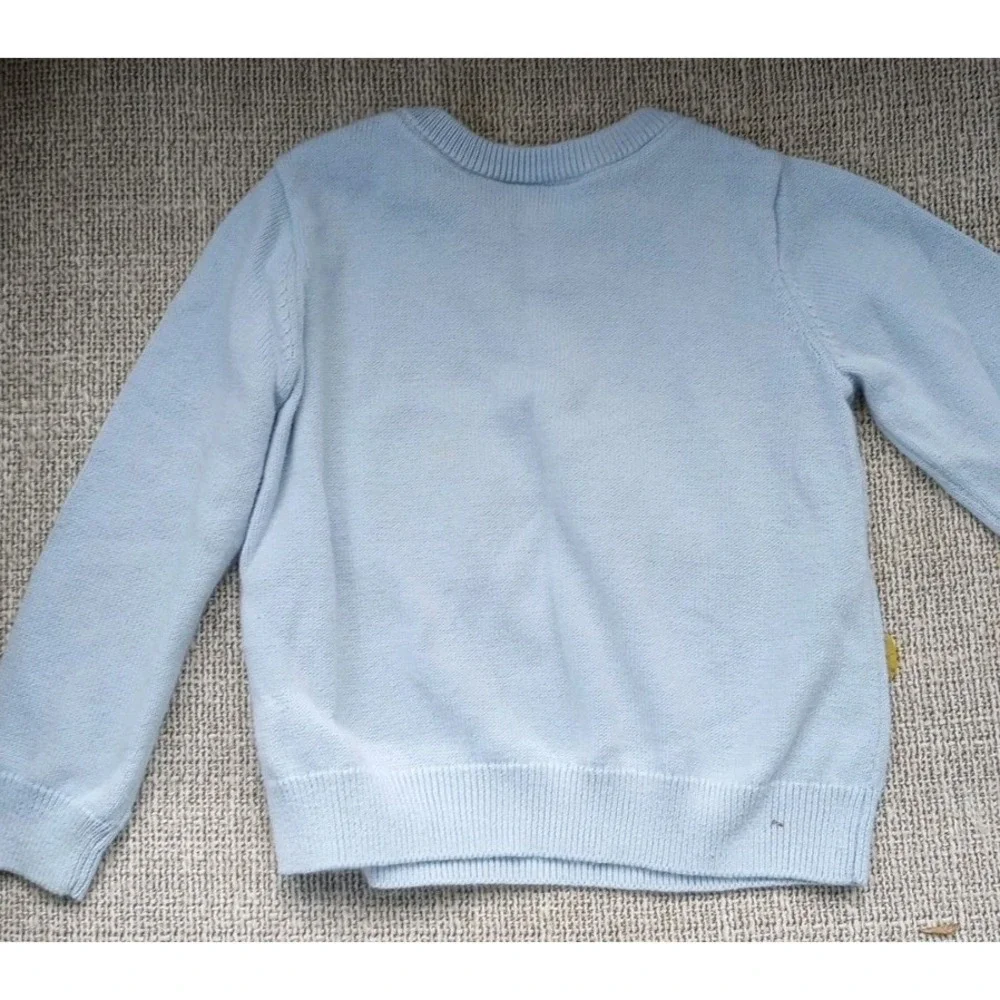 Baby Girl Children's Place Sequin Polar Bear Sweater EUC 12-18‎ Mos